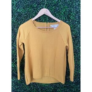 Max Studio blouse Soft Mustard Sweater Blouse Size L Wool
